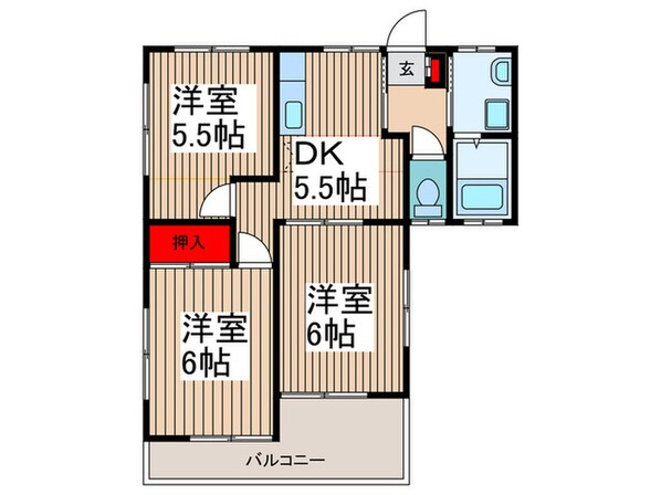 グリーンハイツの物件間取画像